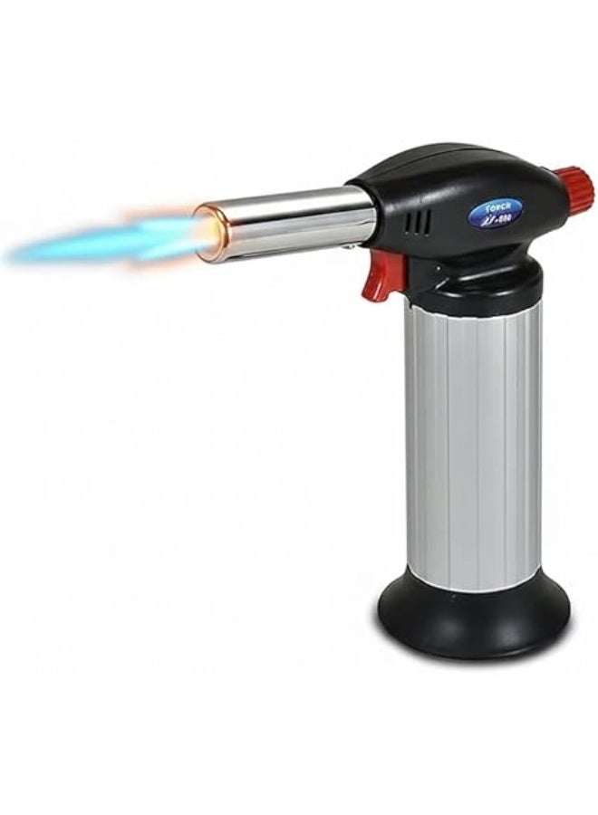 ولاعة شعلة غاز محمولة قوية قابلة لإعادة التعبئة – شعلة غاز متعددة الاستخدامات للطهي في الهواء الطلق وإشعال الفحم – تصميم عملي وآمن وسهل الاستخدام مناسب لرحلات التخييم - Image 5